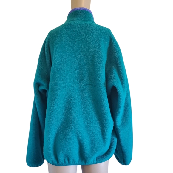 Patagonia Vintage Teal and Purple Synchila Snap T Fleece Pullover (L) - Picture 6 of 6